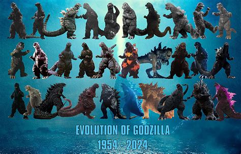 Evolution of Godzilla (My Version) 1954 - 2024 : r/GODZILLA