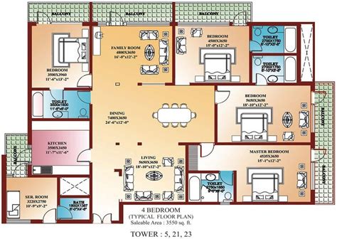 4 Bedroom Floor Plans House plans Pinterest | Plan maison architecte ...