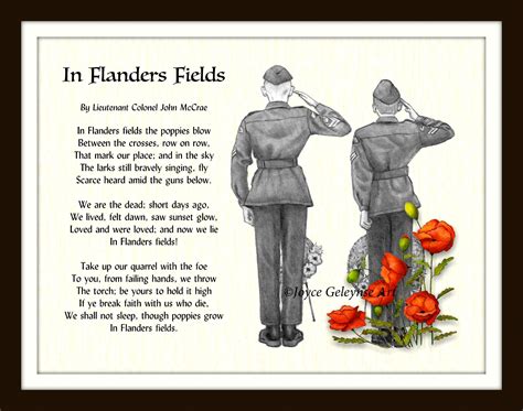 Flanders Field Poem Lyrics