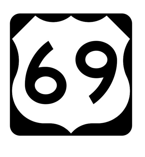 US Route 69 Sticker R1929 Highway Sign Road Sign – Winter Park Products