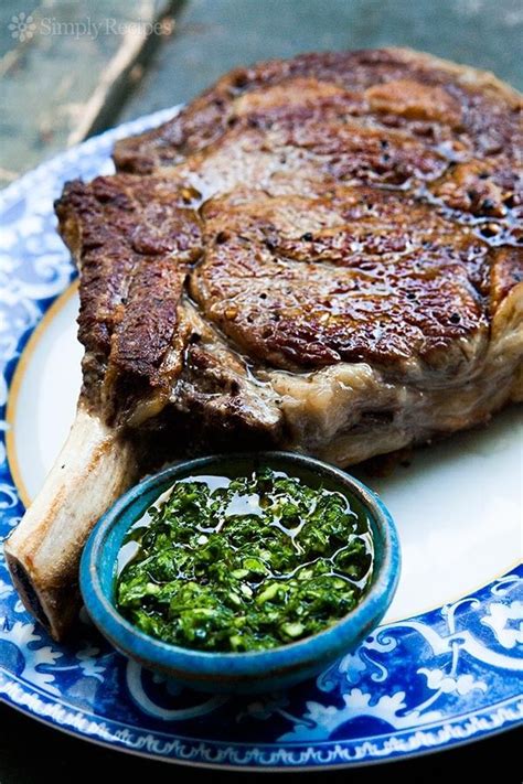 Cooking Low and Slow Creates Cowboy Steak with Chimichurri Sauce That's ...