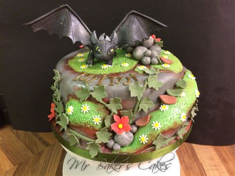 Toothless 'How to Train Your Dragon Cake'. - Chocolate sponge with ...