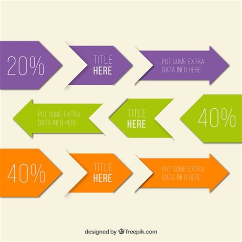 Premium Vector | Colorful infographic banners with arrow-shaped