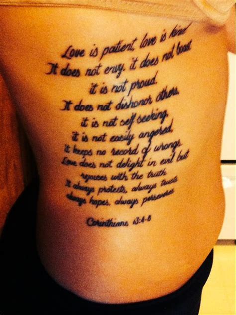 1 Corinthians 13:4-8 rib tattoo:) | Live, Laugh, Love | Pinterest ...