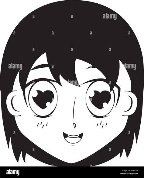 face boy anime expression facial Stock Vector Image & Art - Alamy