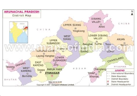 Arunachal Pradesh district map | Download Scientific Diagram