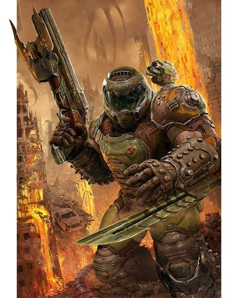 Doom Slayer, Doom Eternal art by Harry Osborn | Doom game, Doom ...