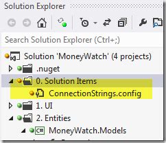 Sharing common connection strings between projects - Raghu Rana's blog