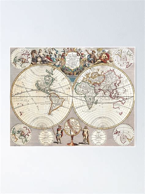 "vintage World map" Poster by ModernFaces | Redbubble