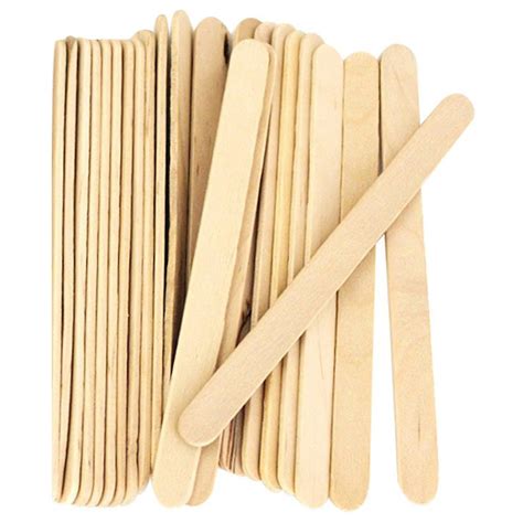 200 Pcs Craft Sticks Ice Cream Sticks Wooden Popsicle Sticks 114MM ...