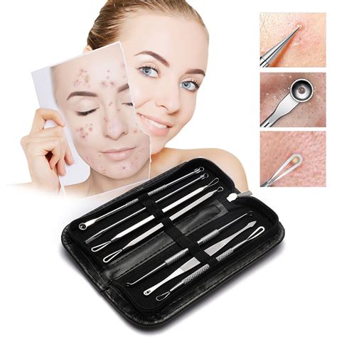 Blackhead Remover Pimple Tool Comedone Zit Extractor Kit For Nose ...