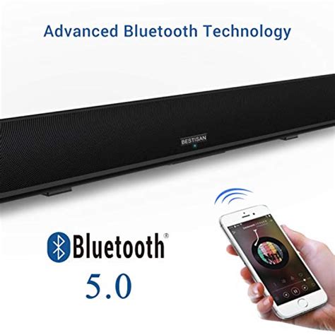 Sound bar, BESTISAN Soundbar Wired and Wireless Bluetooth 5.0 HDMI-ARC ...