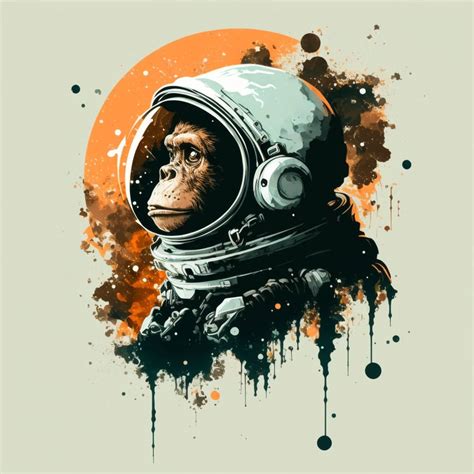 Space monkey by midjourneyarts on DeviantArt