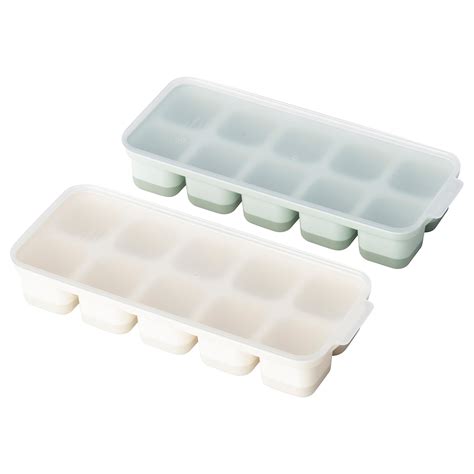 SPJUTROCKA ice cube tray with lid, mixed colours - IKEA