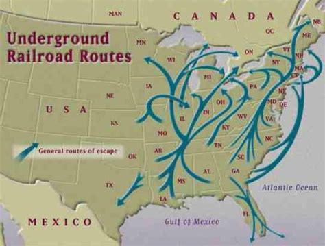 Underground Railroad Map Routes