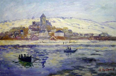 Vetheuil In Winter Painting by Claude Monet Reproduction | iPaintings.com