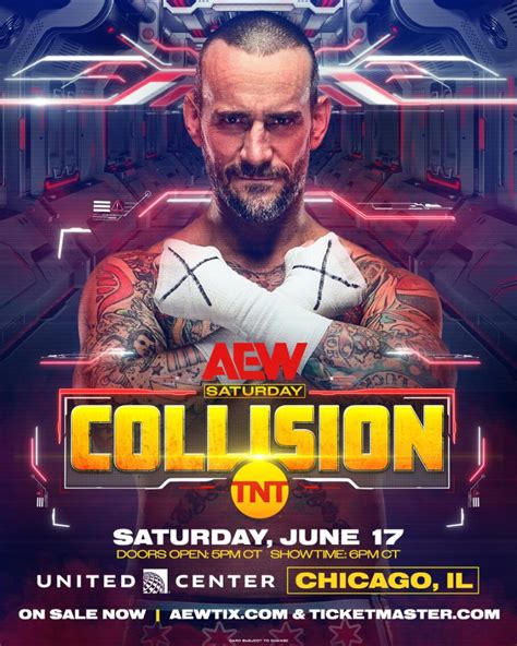 CM Punk officially back in AEW with return set for ‘Collision’ debut