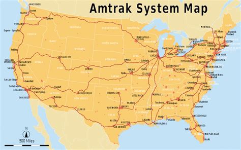 List Of Amtrak Routes - Wikipedia - Amtrak Texas Eagle Route Map ...