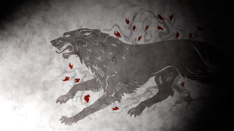 Game Of Thrones House Stark Direwolf Wolf A Song Of Ice And Fire ...