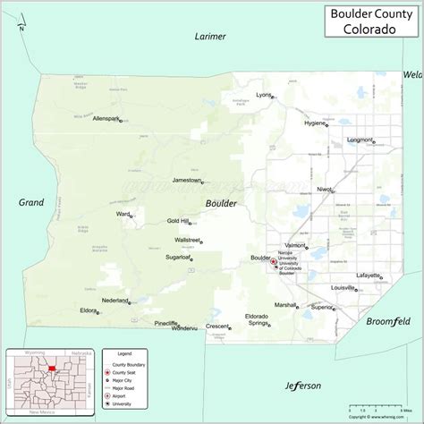 Map of Boulder County, Colorado - Where is Located, Cities, Population ...