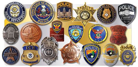 3D Brass,Silver, Painted or Wood Police Badge & Patch Plaques