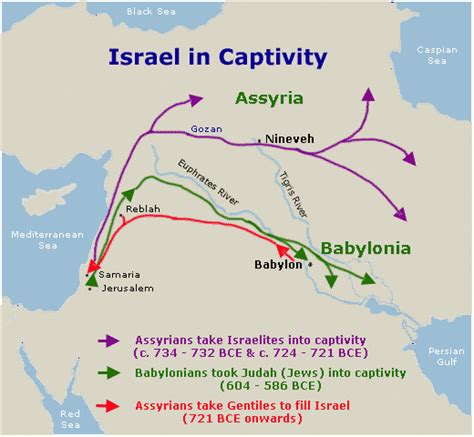 Israel was taken captive first by the Assyrians during 724-722 BC ...