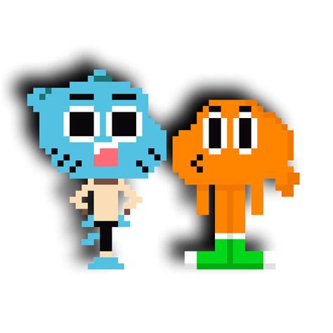 Gumball and Darwin Pixelart by DonDamino on DeviantArt