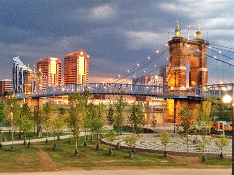 Northern Kentucky's Roebling Bridge at sunset Tower Bridge, Newport ...