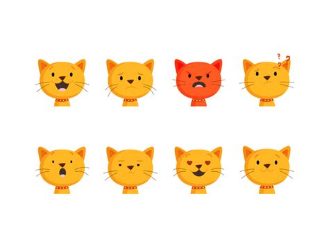 Cat emoticons by Maria Keller on Dribbble