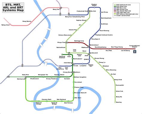 Bangkok airport rail link map - Bangkok rail link map (Thailand)