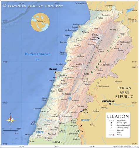 Political Map of Lebanon - Nations Online Project