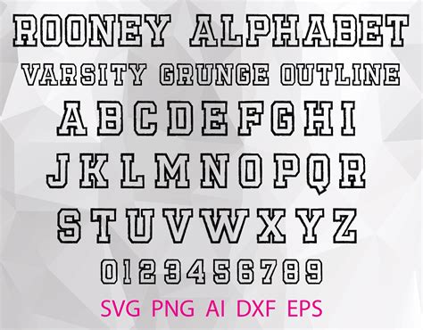 Varsity Font SVG College Font Svg Varsity Alphabet Svg Svg Cut Files ...