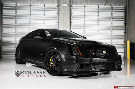 Black Diamond Edition Cadillac CTS-V Coupe Lowered on Strasse Wheels ...