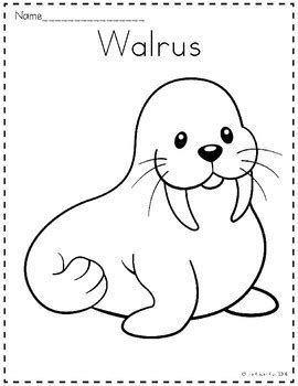 Arctic Animals Coloring Pages by The Kinder Kids | TpT