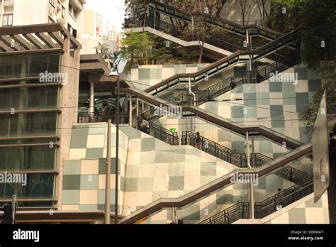 Lift, escalator and steps link King's Road and Fortress Hill MTR ...