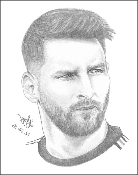 How To Draw Messi Face - Drawing.rjuuc.edu.np