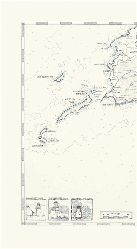 Dingle Bay Map Dingle Map Dingle County Kerry Map Blasket - Etsy