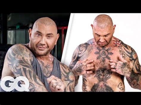 Dave Bautista Breaks Down His Tattoos | GQ | Tattoo cover-up, Dave ...