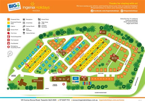 Noosa holiday park map - Ingenia Holidays