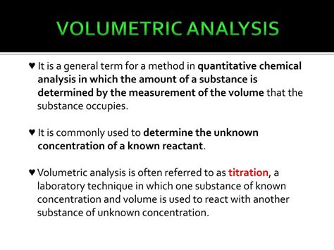 PPT - CHAPTER 5 Volumetric Analysis PowerPoint Presentation, free ...