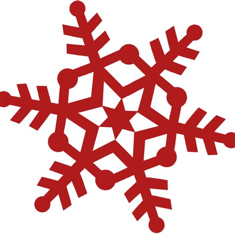 Red Snowflake Clipart - ClipArt Best