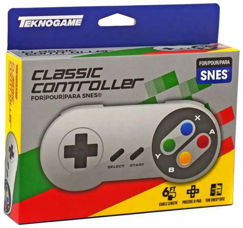 Nintendo Super Nintendo SNES Wired Controller Multi-Color Buttons ...