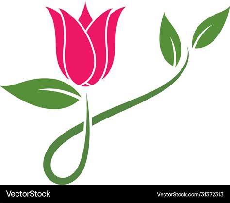 Rose flower logo Royalty Free Vector Image - VectorStock