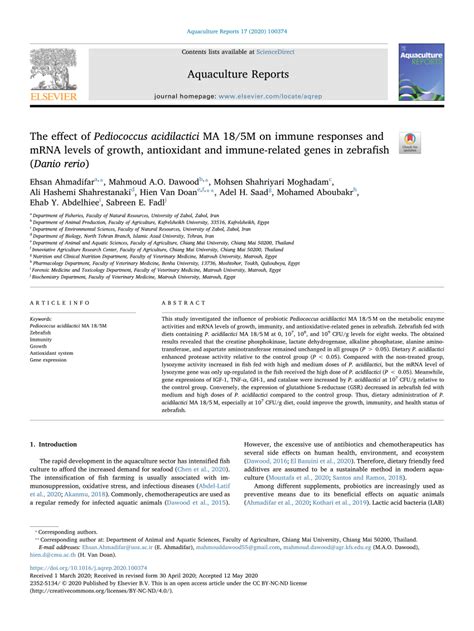 (PDF) The effect of Pediococcus acidilactici MA 18/5M on immune ...