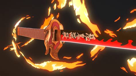 ArtStation - Demon Slayer - Rengoku kyôjurô's Katana | Resources