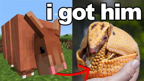 I Gave My Brother a Minecraft Armadillo in Real Life - YouTube