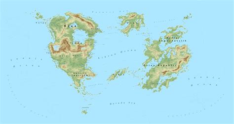 Physical map of The World of Forma 1948 No Overlay by SolarCartography ...