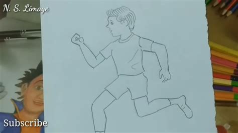 How To Draw A Cartoon Boy Running - Calendarinternal21