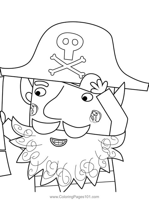 Redbeard the Elf Pirate Ben & Holly's Little Kingdom Coloring Page for ...