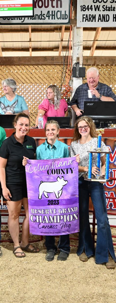 2023 Reserve Champion Carcass Hog - Farm and Dairy